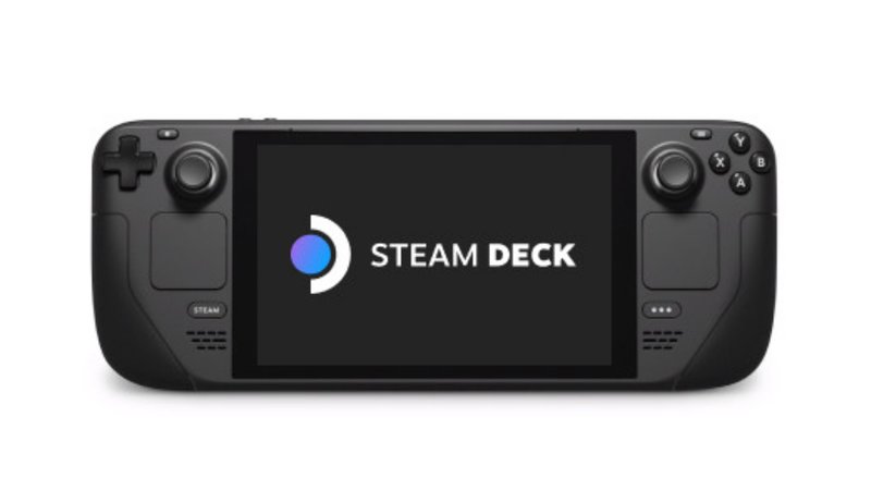 A concept graphic of the Steam Deck console and handheld gaming pc.