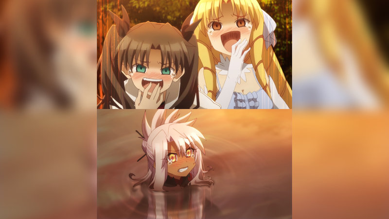 Anime Girls Laughing At Anime Girl In Mud meme format.