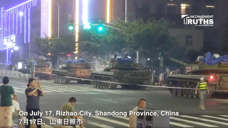 Tanks banks china trend and image of "Tiananmen Square 2.0."