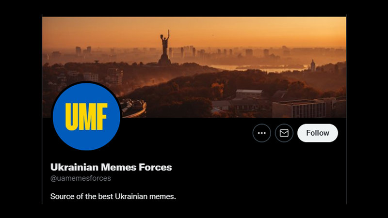 Ukrainian Memes Forces twitter profile.