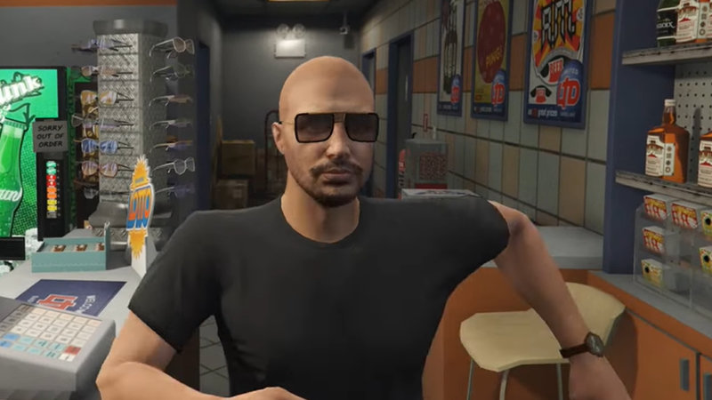 Andrew Tate GTA 5 POVs screenshot from the game.