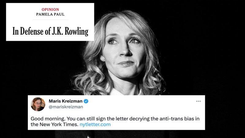 jk rowling new york times anti-trans bias tweet and article.