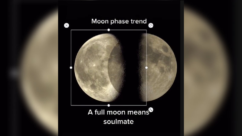 Moon Phase TikTok Trend depicting a full moon meaning.