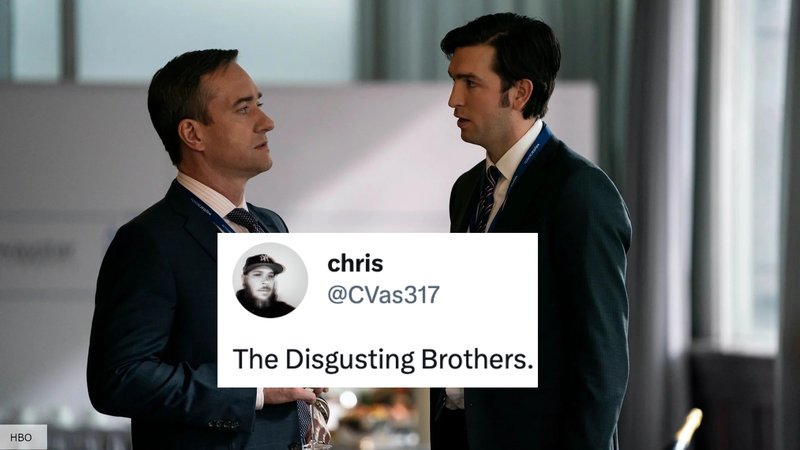 Succession the disgusting brothers meme.