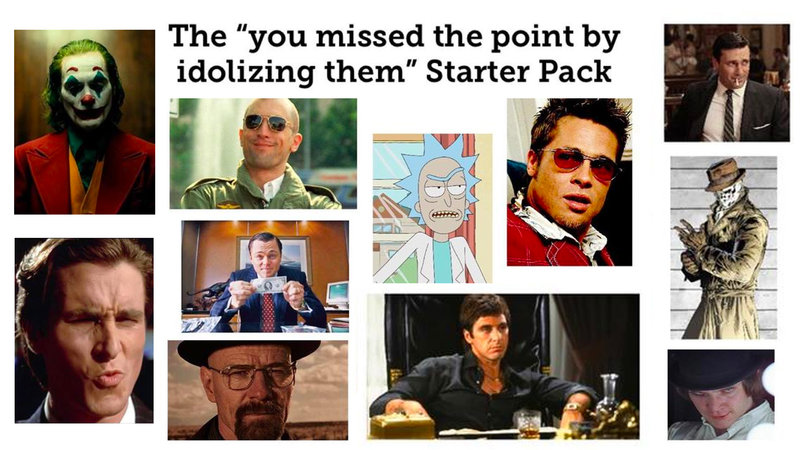 The 'You Missed The Point By Idolizing Them' Starter Pack meme