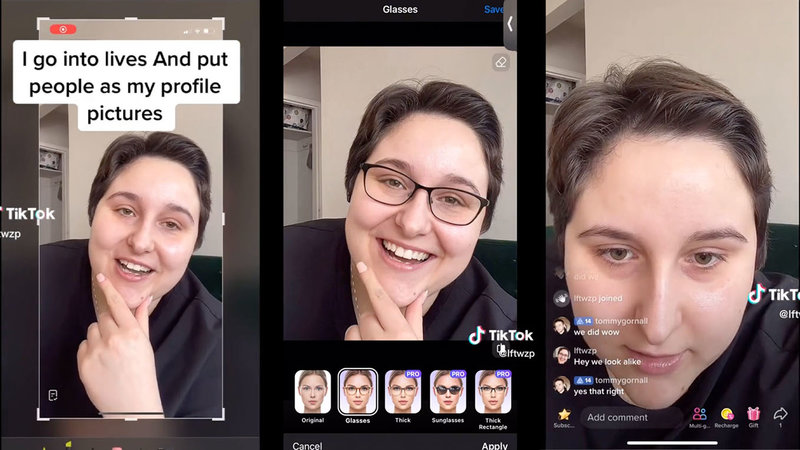 TikTok Live Profile Picture Pranks examples.