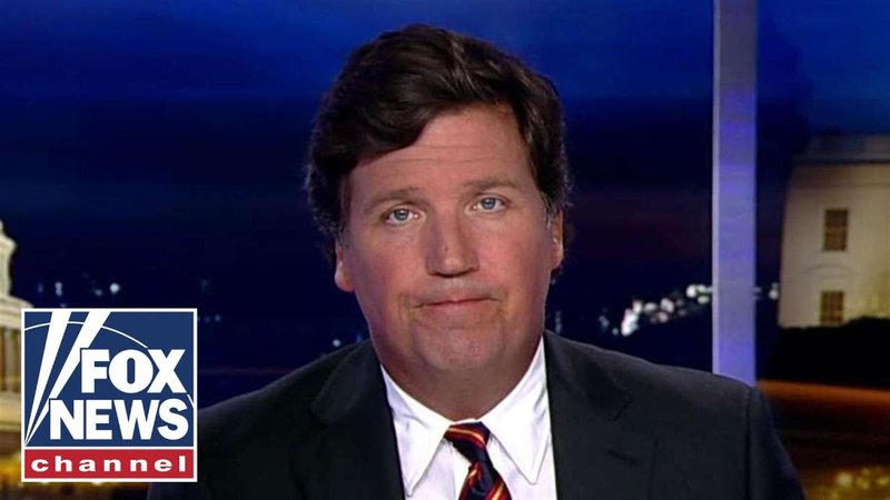 Tucker Carlson on his fox news show prior to his departure.