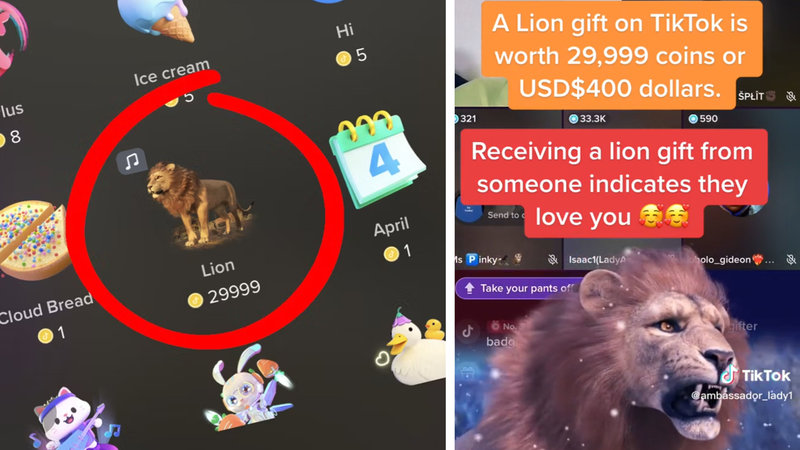 lion gift on tiktok