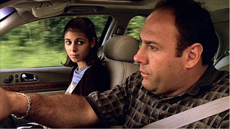 Meadow Soprano looking at Tony Soprano; Are You in the Mafia meme format