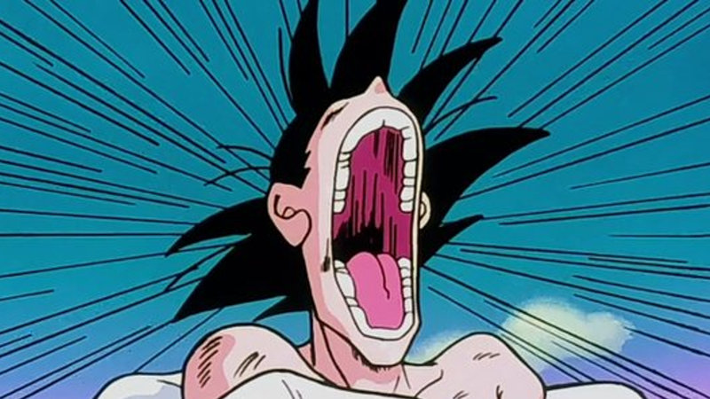 Goku With Open Mouth Unhinged Jaw Know Your Meme