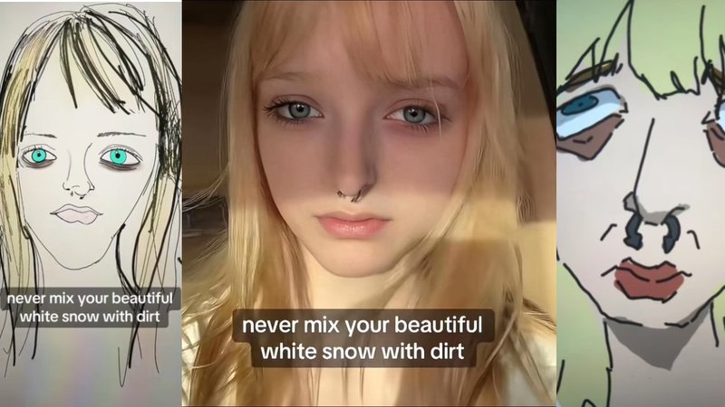 Never Mix Your Beautiful White Snow With Dirt Never Mix Your Beautiful White Snow With Dirt tiktok examples.