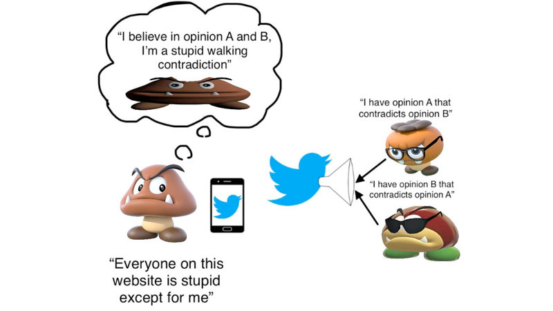 The Goomba Fallacy The Goomba Fallacy meme and image example.