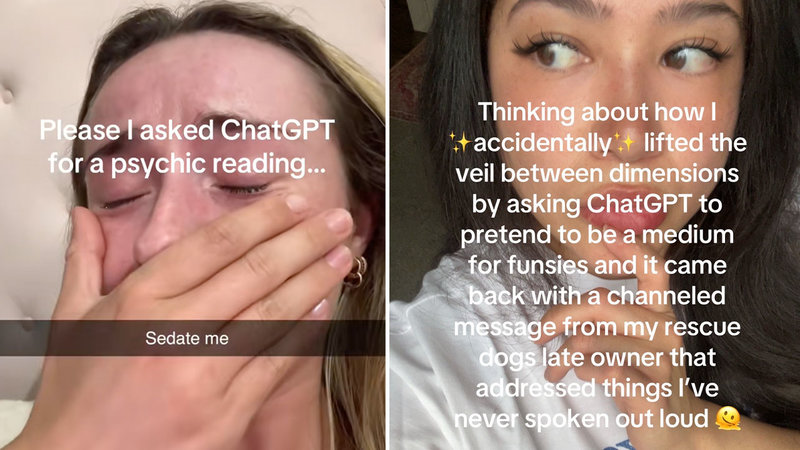 ChatGPT Psychic Mediums image examples from TikTok.