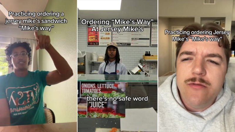 Practicing Ordering Mike's Way trend examples from tiktok.