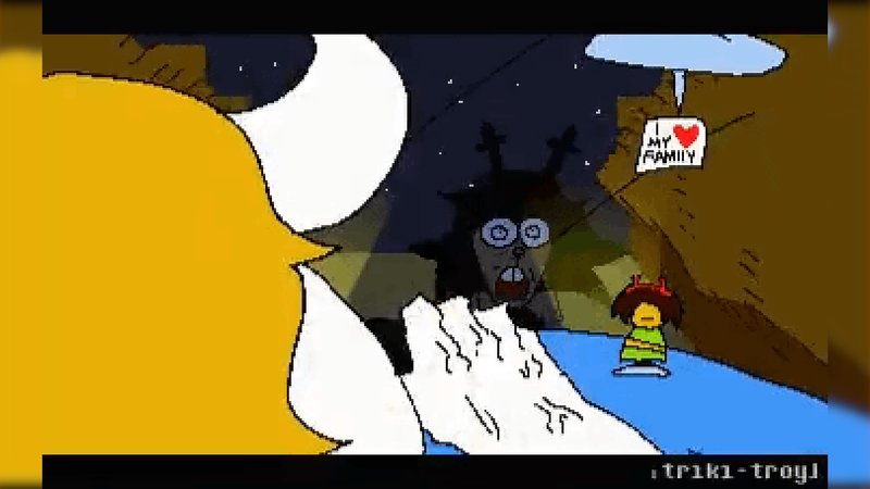 Asgore Running Over Dess Asgore Running Over Dess meme from Deltarune.