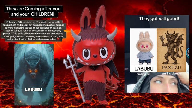 Labubu Demonic Conspiracy Theories / Pazuzu Connection image examples.