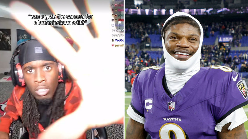 Grab The Camera For A Lamar Jackson Edit meme and image examples.