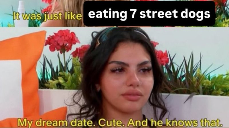 My Dream Date. Cute. And He Knows That My Dream Date Cute And He Knows That meme from love island.