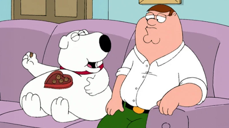 Brian Griffin I Love Chocolate meme.