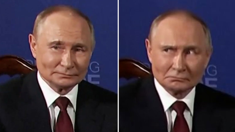 HUHH? / Putin's Reaction to the Press HUHH / Putin Reaction to the Press meme.