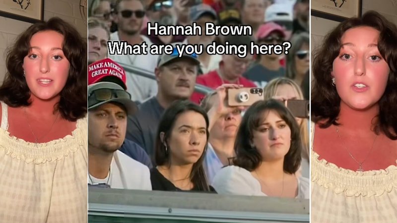 Hannah Brown Charlie Kirk Memorial Controversy image examples.