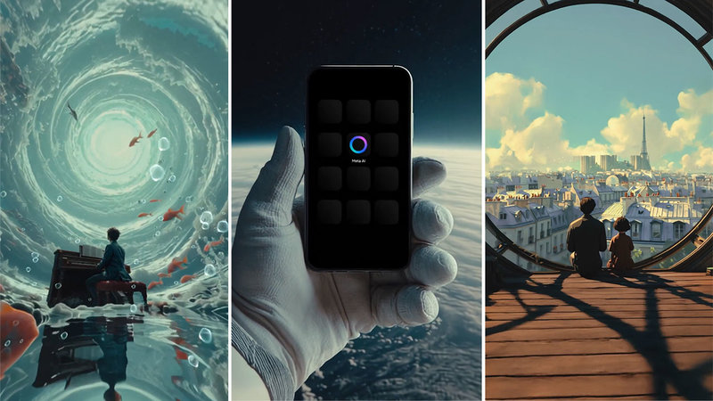 Meta AI Vibes Feed image examples.