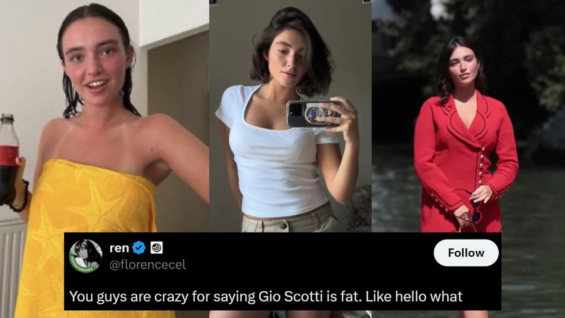 Gio Scotti Fat Discourse depicting images of the model that circulated online.