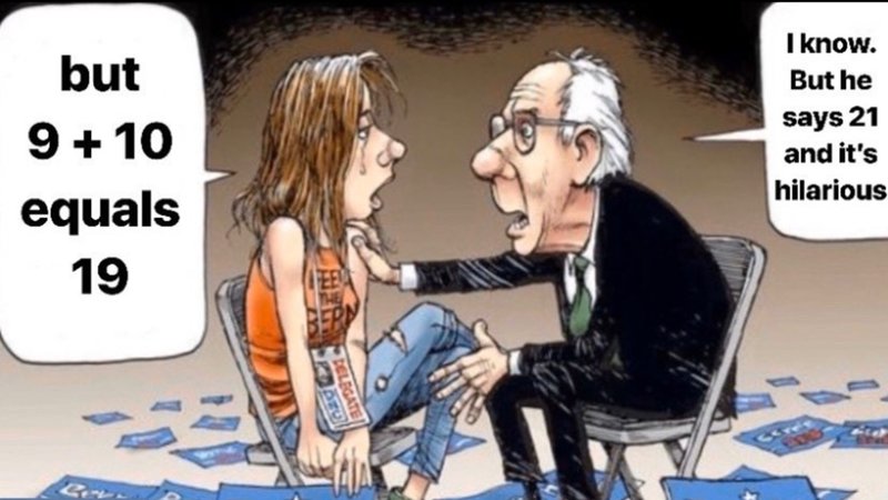 But 9 + 10 Equals 19 / I Know But He Says 21 and it's Hilarious meme.