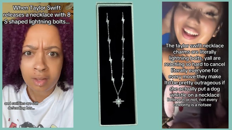 Taylor Swift Nazi Lightning Bolt Necklace Controversy image examples.