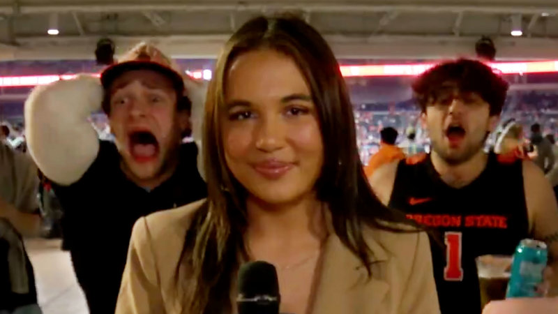 67 Guys Interrupting Female Reporter Olivia Cleary image example.