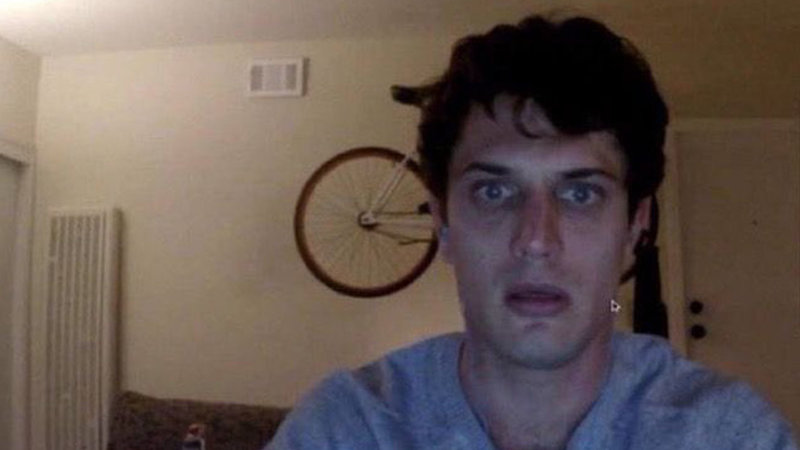 Guy Staring into Webcam meme from Unfriended Dark Web.