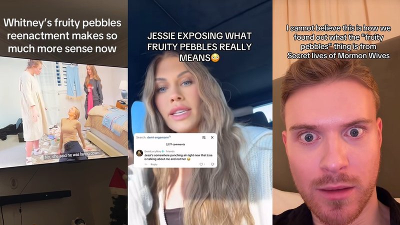 Fruity Pebbles The Secret Lives of Mormon Wives incident image examples from tiktok.