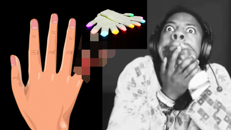 Gloving vs Degloving meme example.