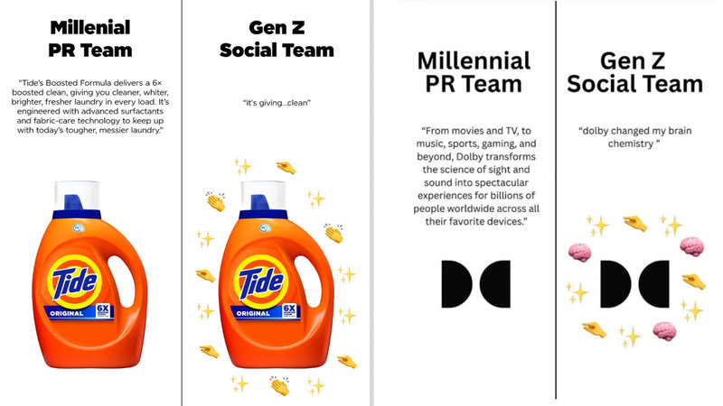 Millennial vs gen z marketing trend image example.
