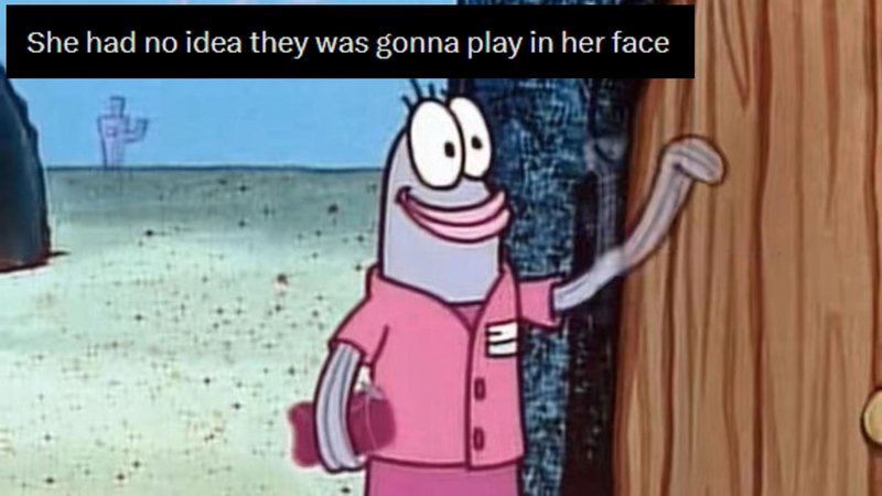 She Had No Idea They Was Gonna Play In Her Face meme.