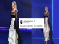 Gwenyth Paltrow Walking at the Emmys