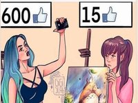 600 Likes vs. 15 Likes