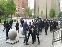 video in which buffalo police shove elderly man to the ground and he bleeds as officers walk by