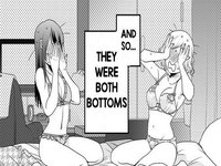 manga panel two girls in lingerie covering their faces in embarrassment 