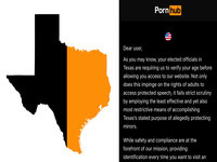 Texas Pornhub laws and ban.