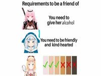Requirements to Be My Friend meme format and example.