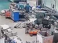 russian lathe accident screenshot from the video