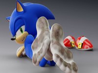 "Sonic's dirty socks" fan art by FeetyMcFoot 