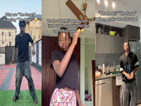 Hooks vs Frauds vs Norms TikTok example images.