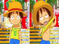 Brazilian Luffy Dance meme and image examples.