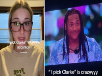 I Pick Clarke meme and image examples from Love Island.