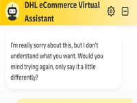 DHL eCommerce Virtual assistant "I forgive you"