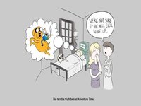 Adventure Time Coma Theory / We're Not Sure If He Will Ever Wake Up meme and image example.