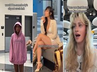 Three tiktok videos about airport crushes.