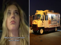 Virginia Ice Cream Trucks at Night image examples from tiktok.